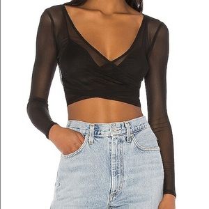 Revolve Super Down Maisie Mesh Crop Top NEW